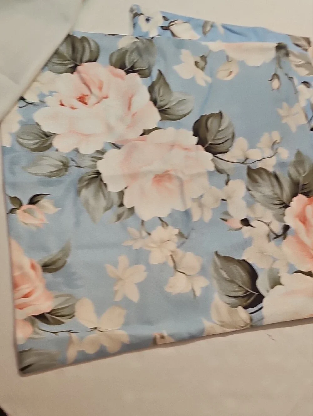 Elegant Floral Pillow Covers in Sky Blue and Cream Set Of 4 Size 20x20